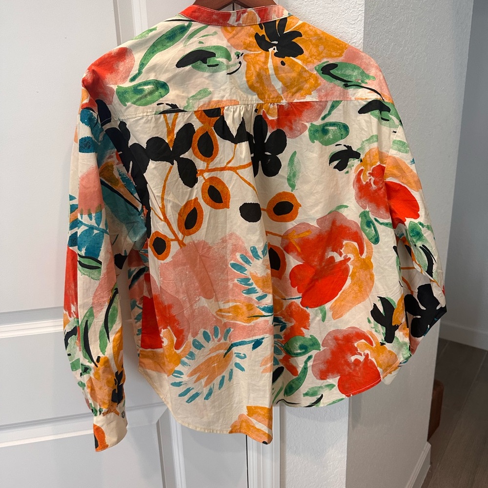Floral Multicolor Women's Blouse - Picture 2 of 4